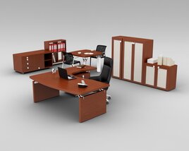 Executive Office Desk Set 3D model