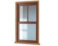 Double-Hung Wooden Window 3D 모델 