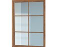 Wooden 8-Pane Window Modello 3D