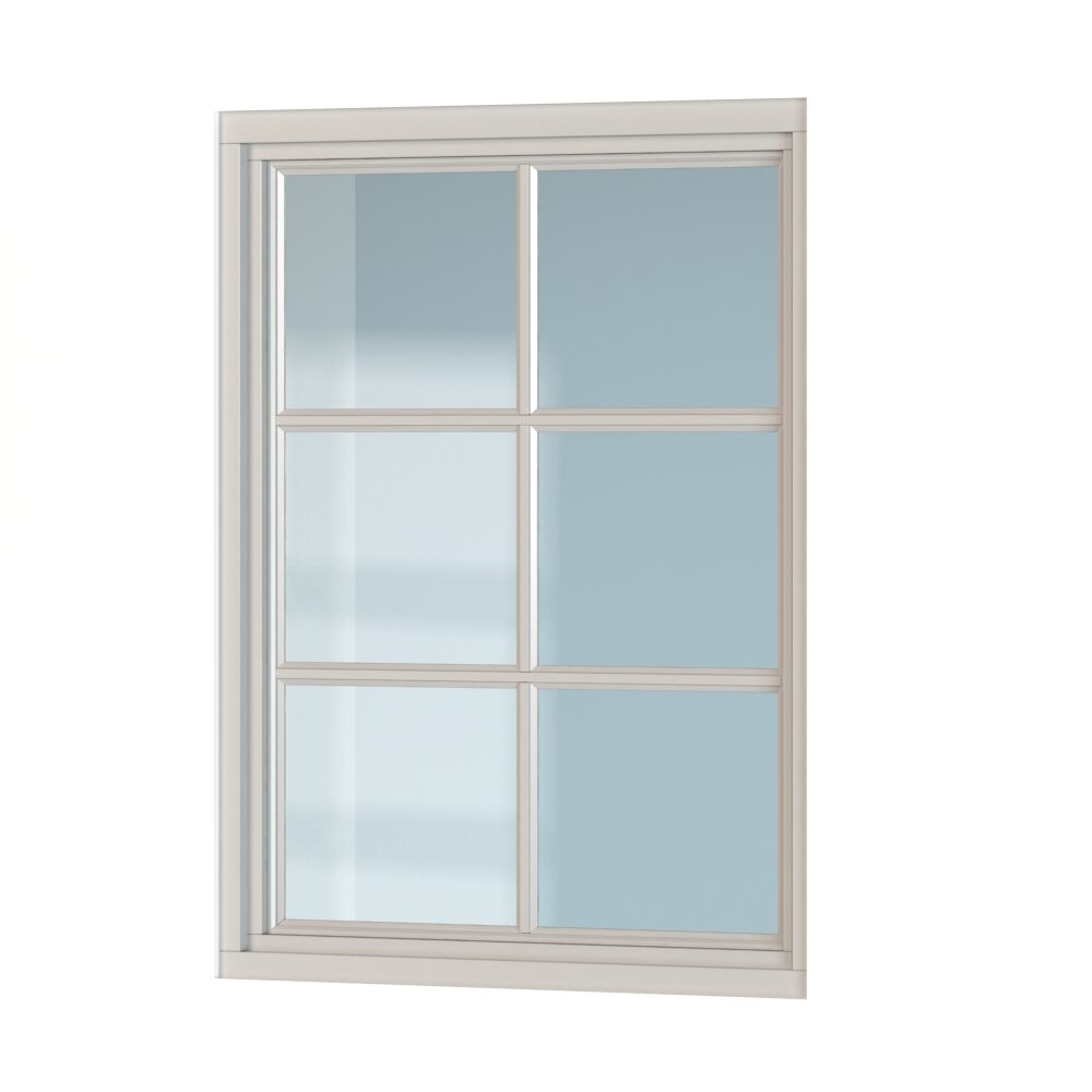 Six-Pane Window 3d model