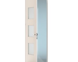 Modern White Interior Door 3D модель