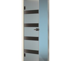 Modern Striped Door Modello 3D