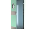 Modern Interior Door With Porthole Window 3D-Modell