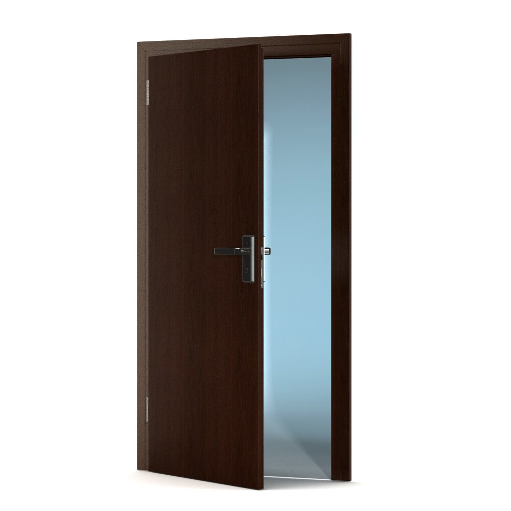 Open Wooden Door Modelo 3d