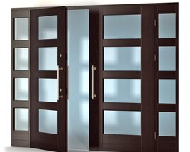 Modern Frosted Glass Doors 3Dモデル