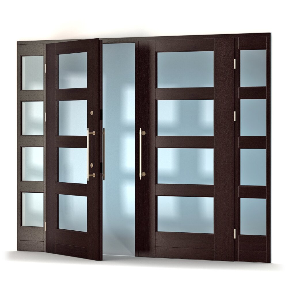 Modern Frosted Glass Doors Modèle 3d