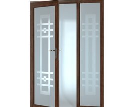 Modern Frosted Glass Door 3Dモデル