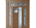 Art Nouveau Wooden Door with Stained Glass Panels Modello 3D