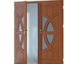 Modern Wooden Double Door Modèle 3d