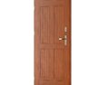 Partially Open Wooden Door Modèle 3d