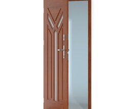 Open Wooden Door 06 3D модель