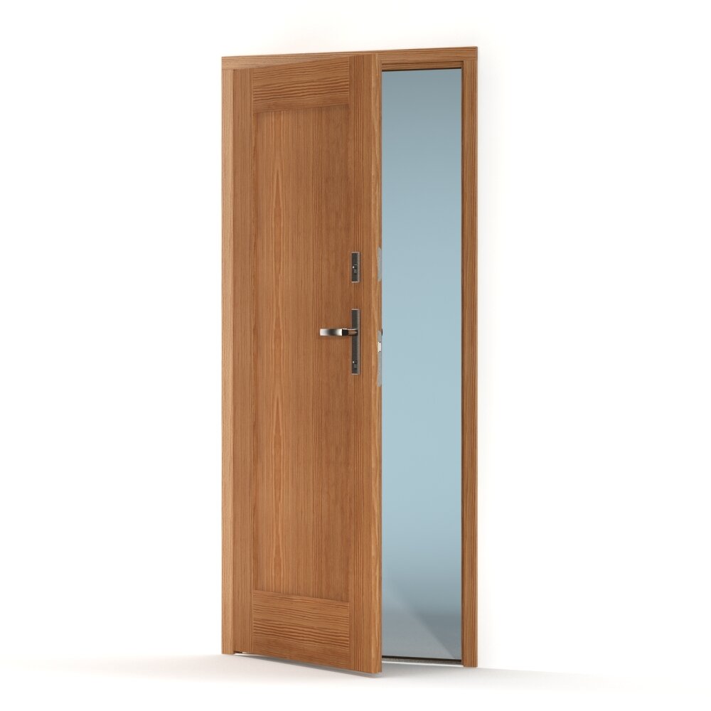 Modern Wooden Door Modello 3D