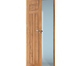 Wooden Interior Door 3D модель