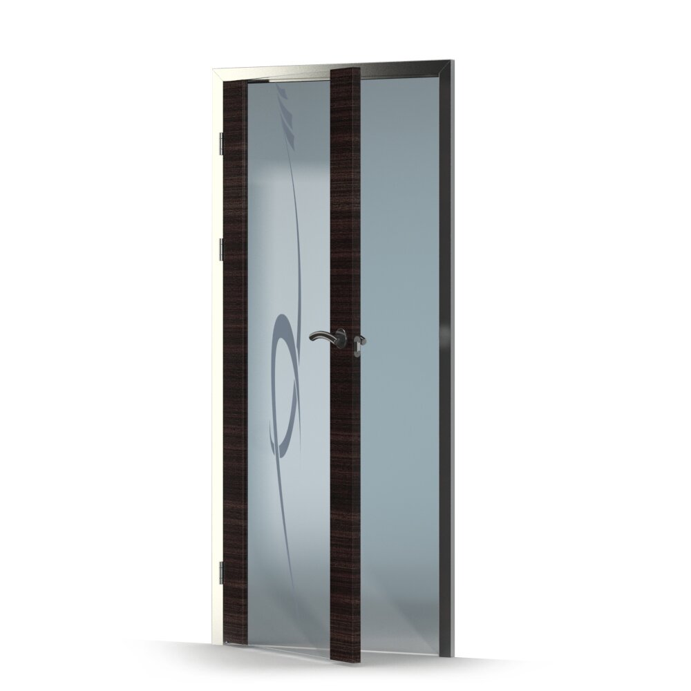 Modern Glass Door 3d model