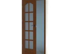 Wooden Framed Door 3D model