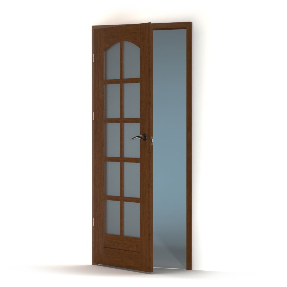 Wooden Framed Door Modello 3D