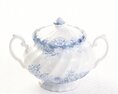 Elegant Porcelain Teapot 3D модель