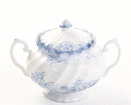 Elegant Porcelain Teapot Modèle 3D