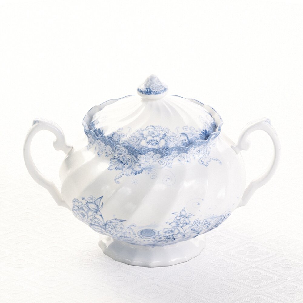 Elegant Porcelain Teapot Modello 3D