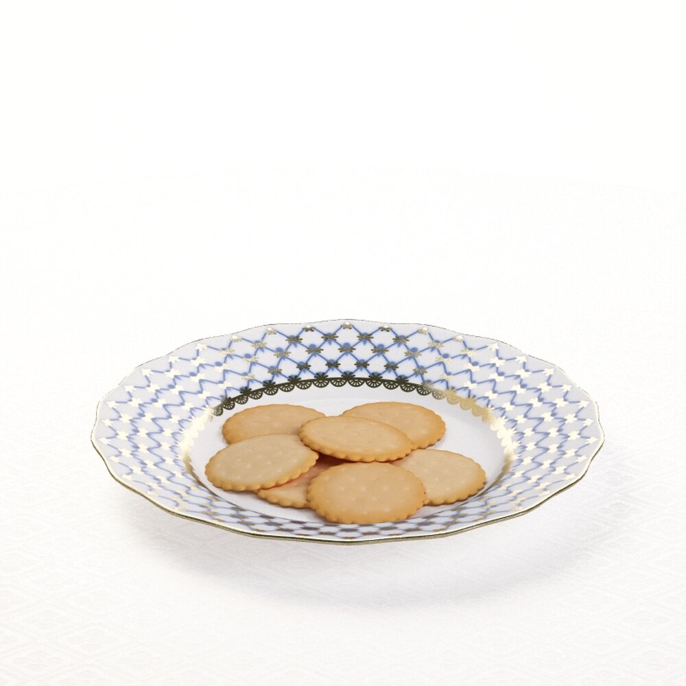Elegant Cookie Platter 3d model