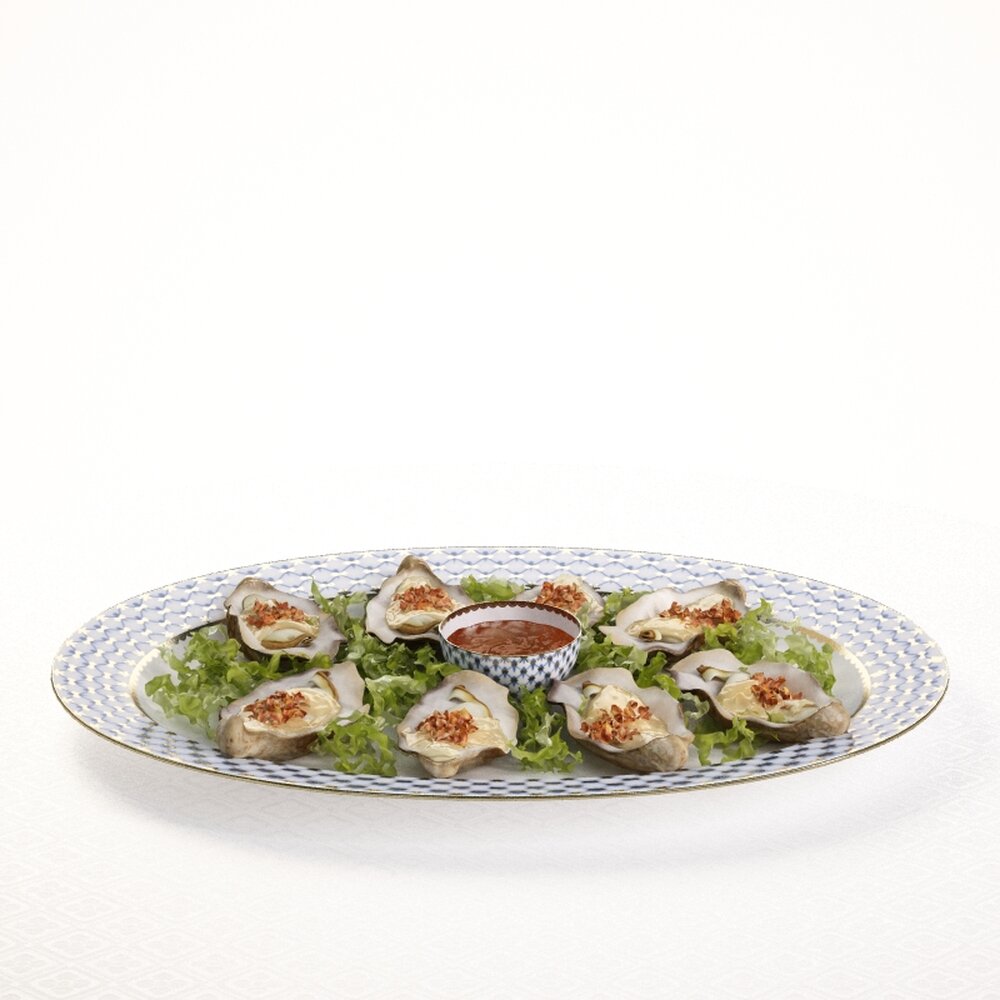 Platter of Oysters 3D 모델 