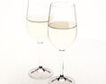 White Wine Glasses Modello 3D
