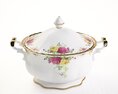 Floral Porcelain Soup Tureen 3d model