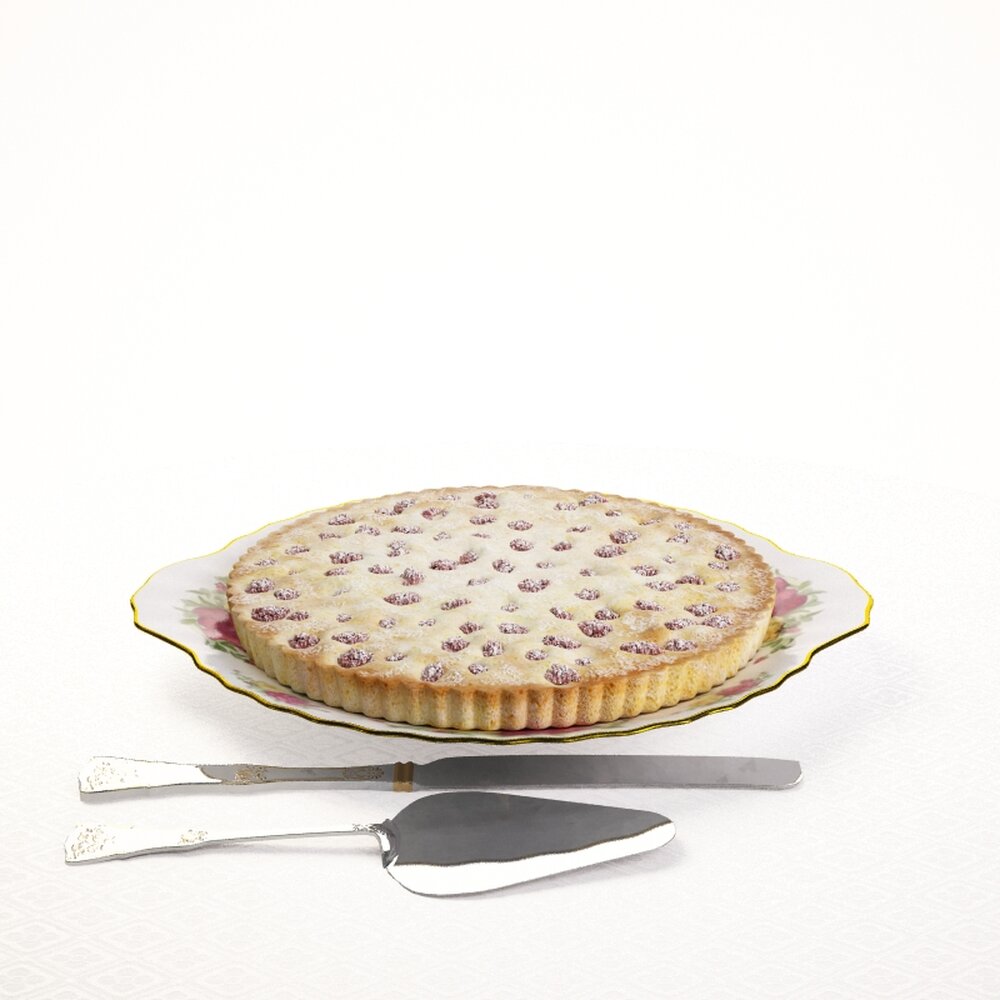Elegant Fruit Tart 3D model