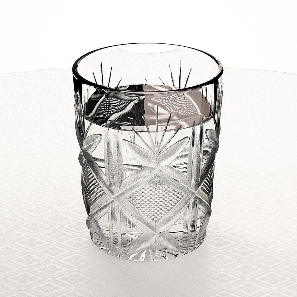 Crystal Whiskey Glass Modelo 3D