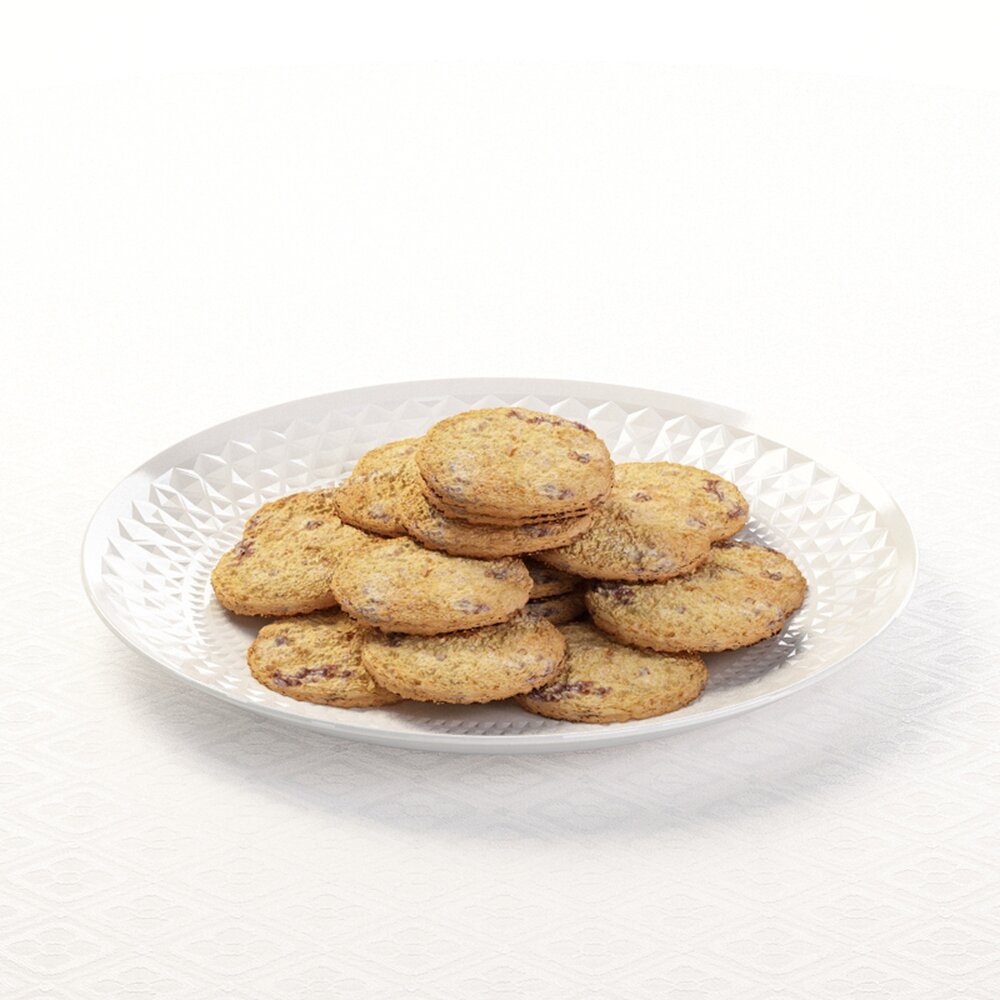 Plate of Cookies 3D model