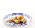 Dried Figs on Decorative Plate 3d model