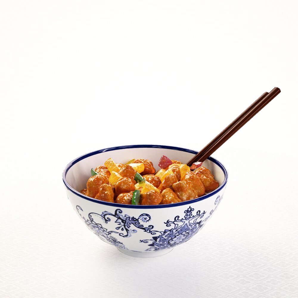 Spicy Tofu Bowl 3D model
