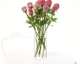 Blush Roses in a Vase 3D модель