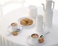 Morning Delight: Cookies and Coffee Set Modèle 3d