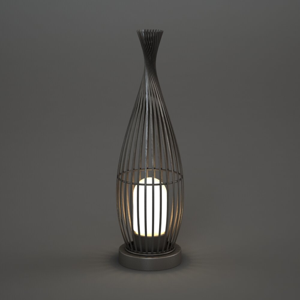 Wireframe Table Lamp 3D-Modell
