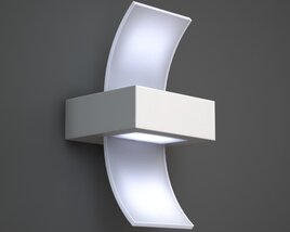 Modern Curved Wall Sconce 3D model