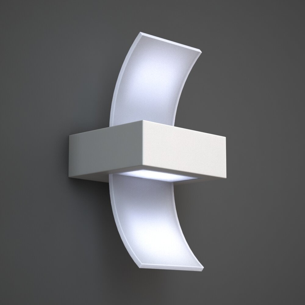 Modern Curved Wall Sconce 3D模型