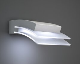 Modern Wave-Inspired Wall Sconce 3D model