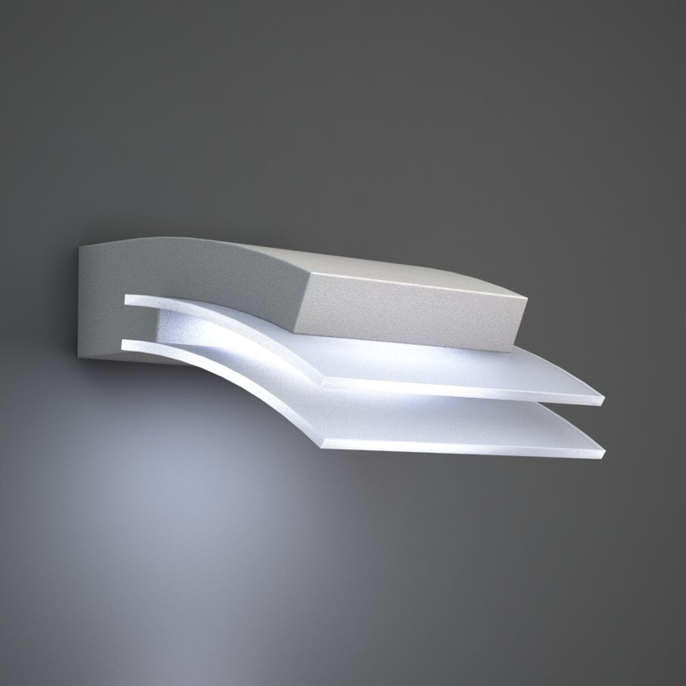 Modern Wave-Inspired Wall Sconce 3d model