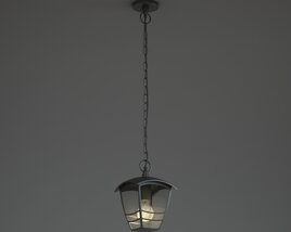 Classic Hanging Lantern Pendant Light 3D model