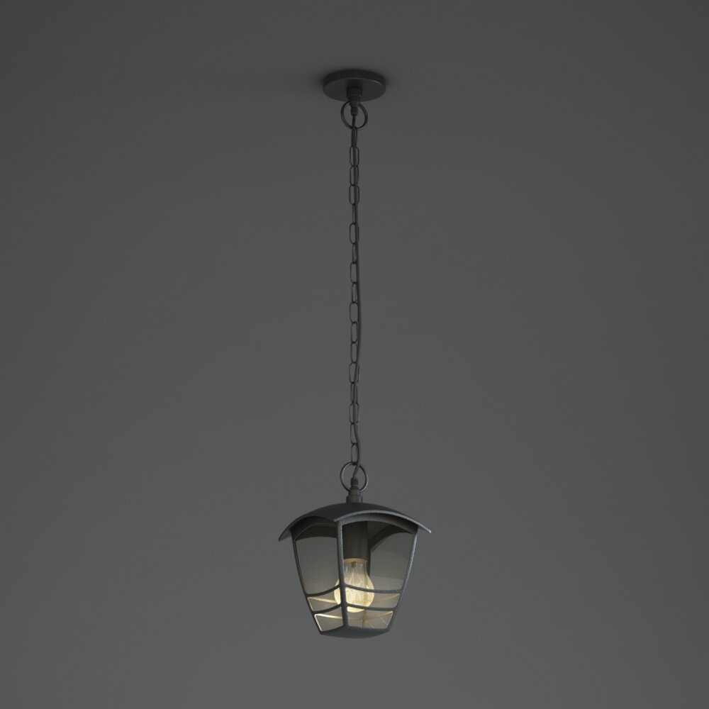 Classic Hanging Lantern Pendant Light Modelo 3d
