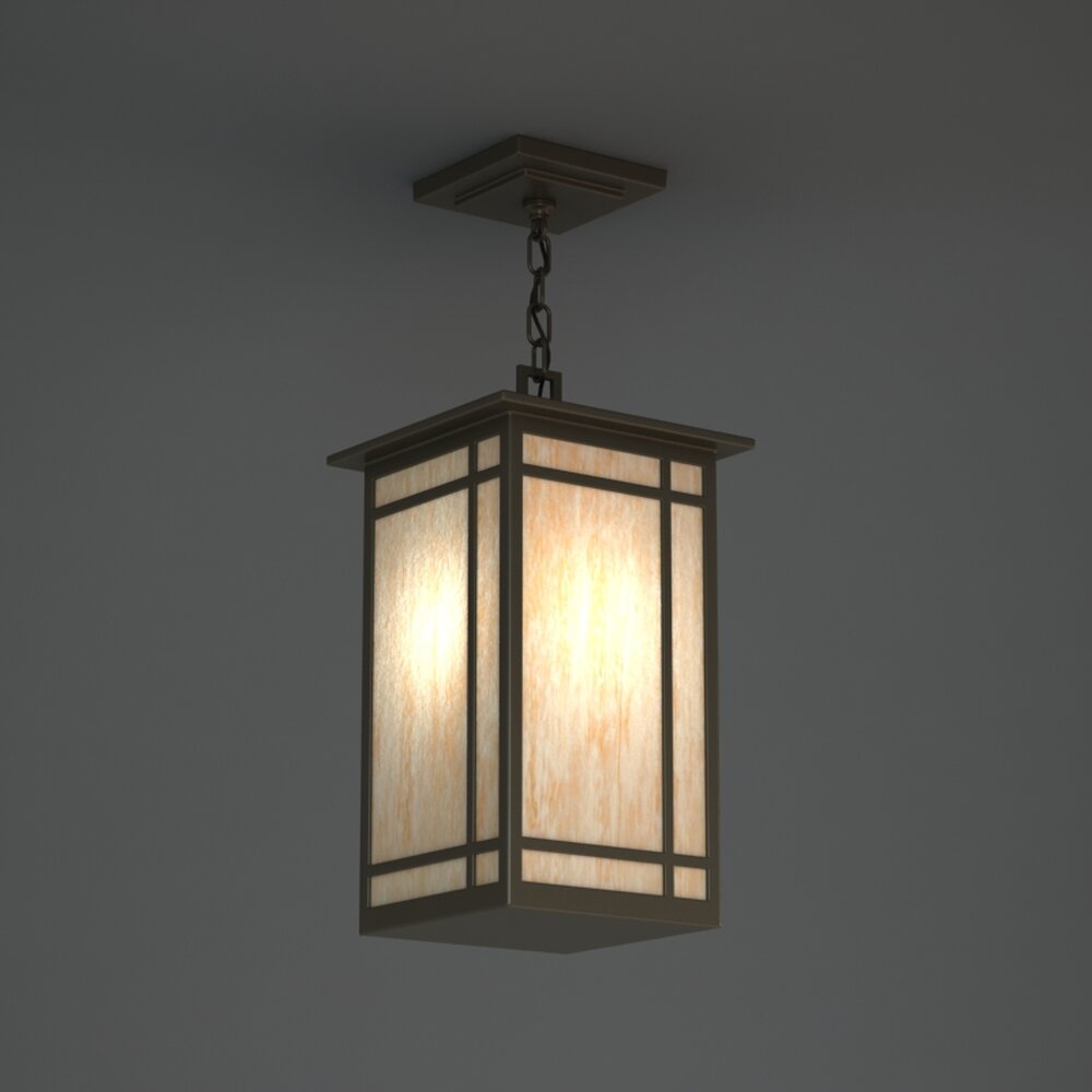 Pendant Lantern Light Fixture 3D модель