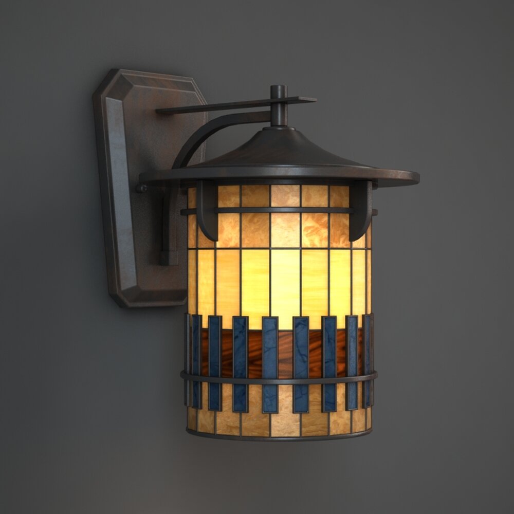 Craftsman-Style Wall Sconce 3D model