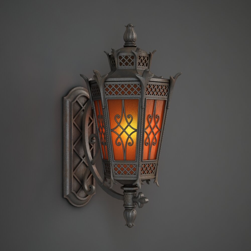 Vintage Wall Lantern 02 3Dモデル
