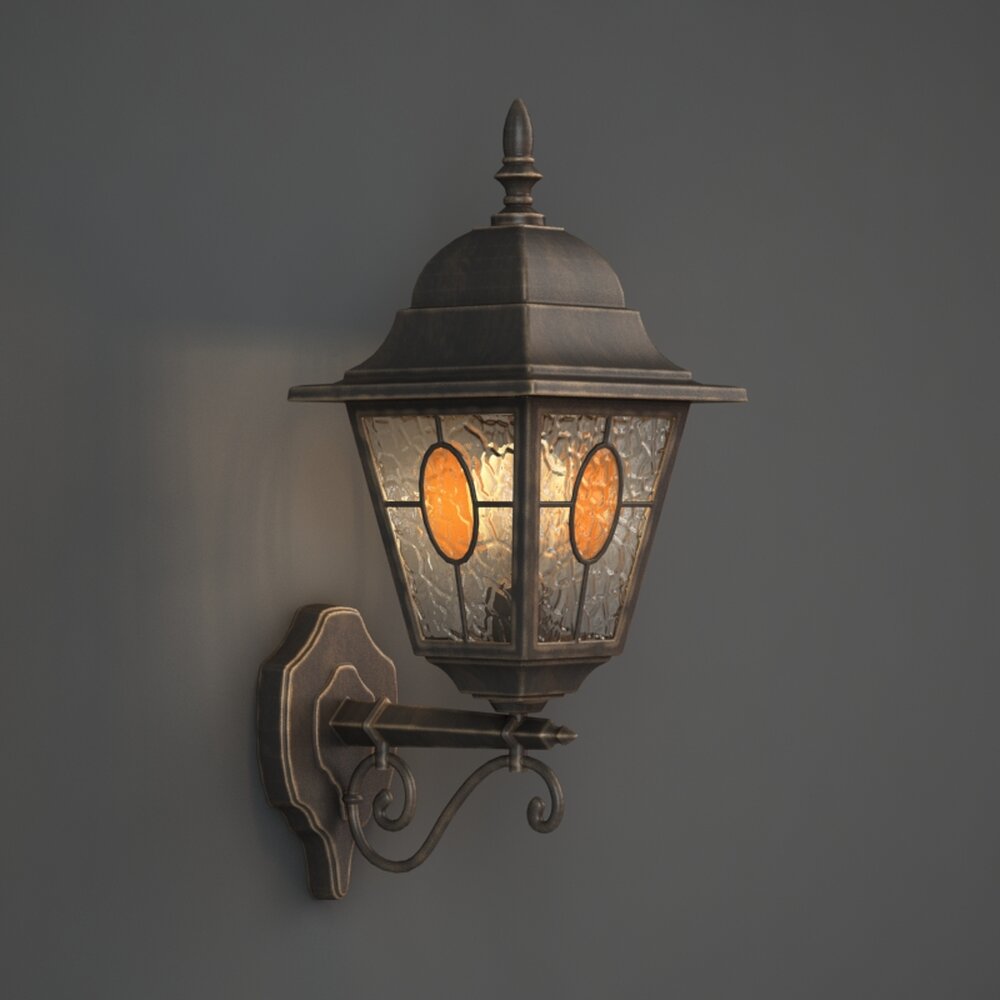 Vintage Wall Lantern 03 3D 모델 