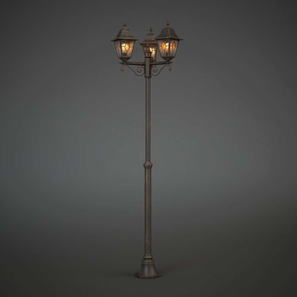 Vintage Street Lamp 05 3D 모델 