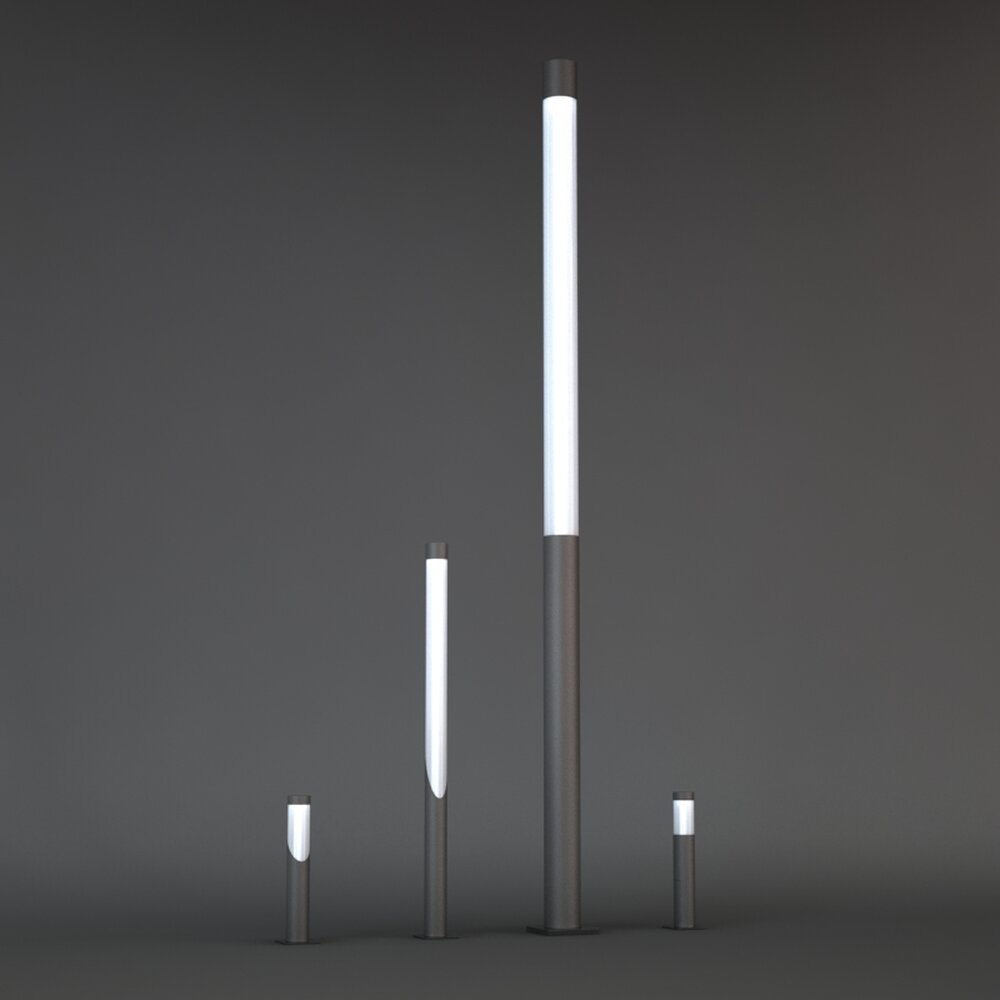Modern Minimalist Floor Lamps 02 3D-Modell