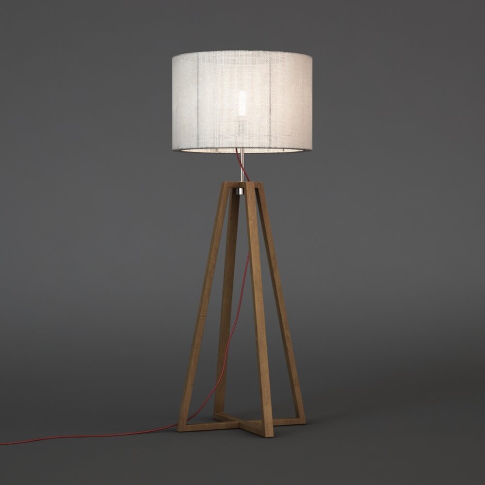 Tri-legged Floor Lamp 3D model