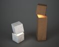 Geometric Outdoor Concrete Lamps 3D 모델 