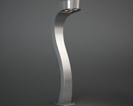 Modern Curved Floor Lamp 3D-Modell